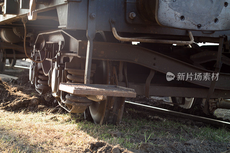 Derailed waggon